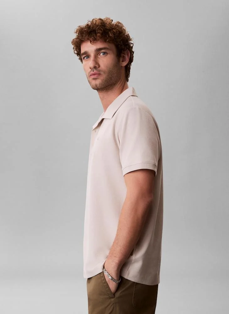 Calvin Klein Jeans  Easy Micro Waffle Camp Polo for Men | Best Price UAE